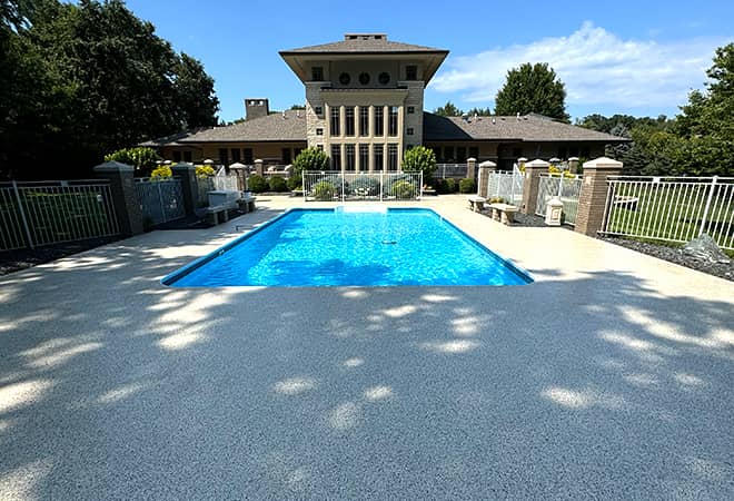 Whitetail Concrete Residential Coatings - photo of a pool deck.
