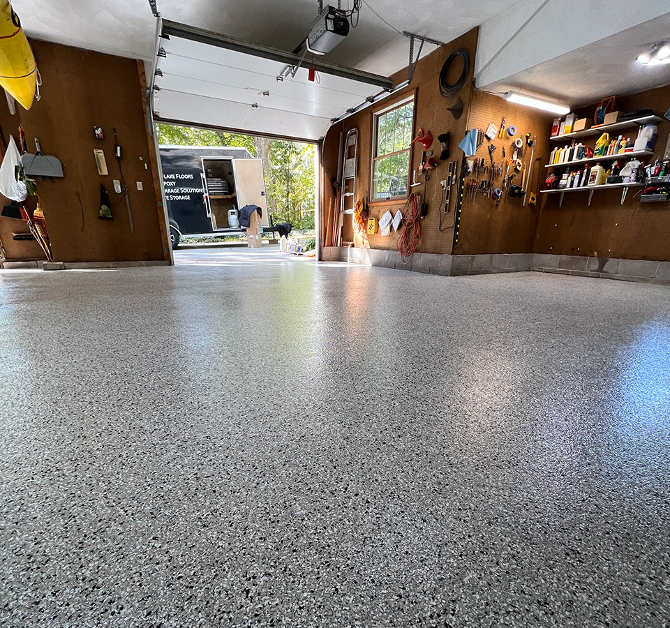 Whitetail garage floor coating photo